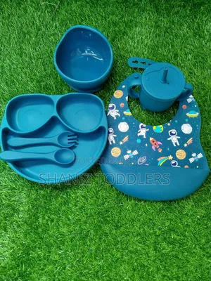 Toddler Silicone Feeding Set With Print