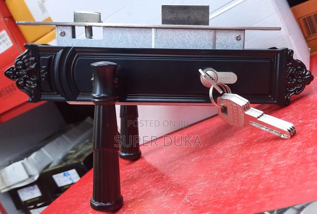 Door Lock.Steel or Wood Door.Black Martech Heavy Duty Lock