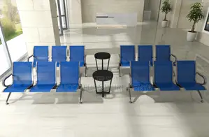 Benches:3-Seater Steel Bank Customer Waiting Bench