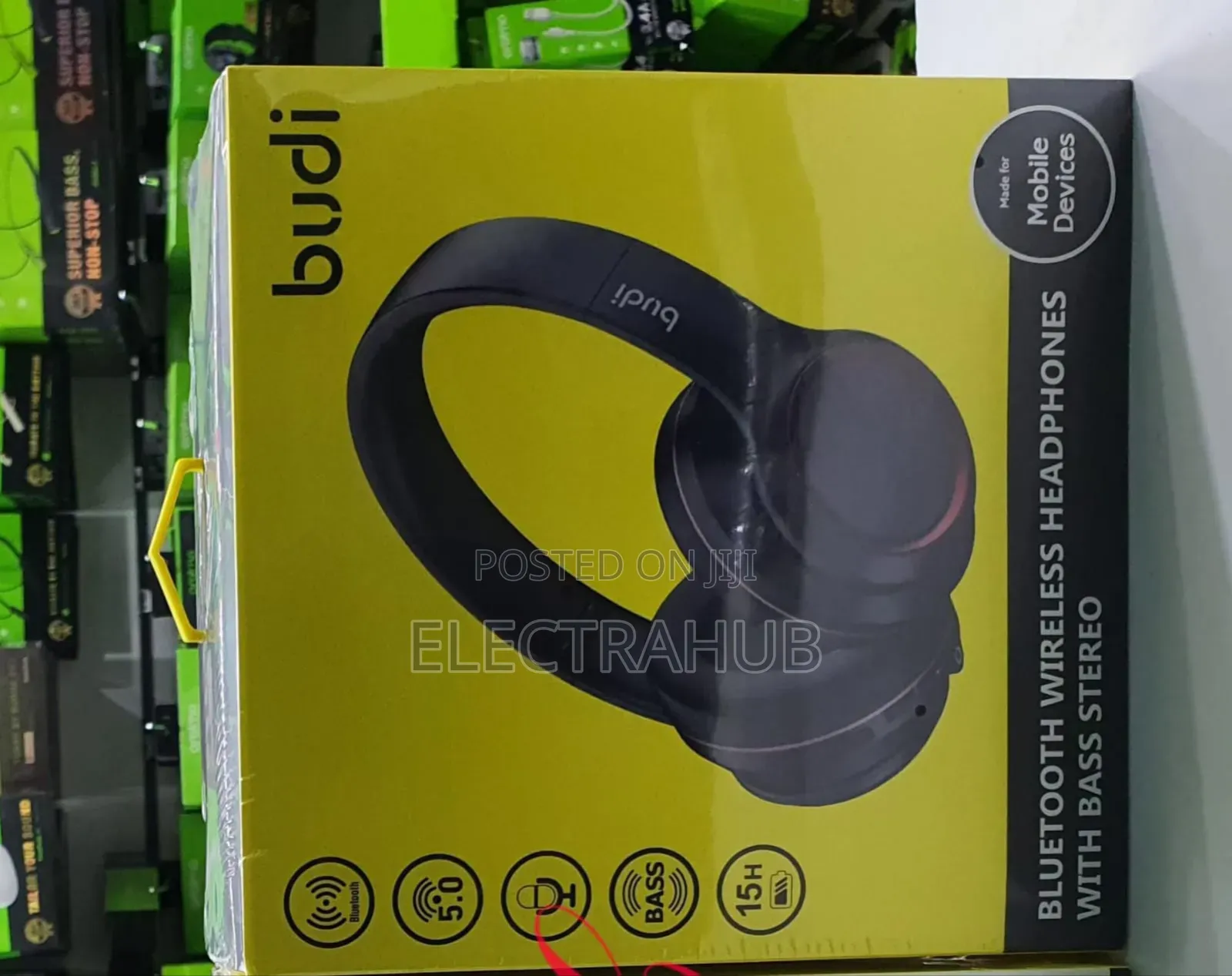 Budi Bluetooth Wireless Headphones With Bass Stereo