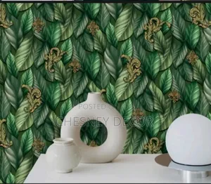 Wallpaper With Leaves Pattern