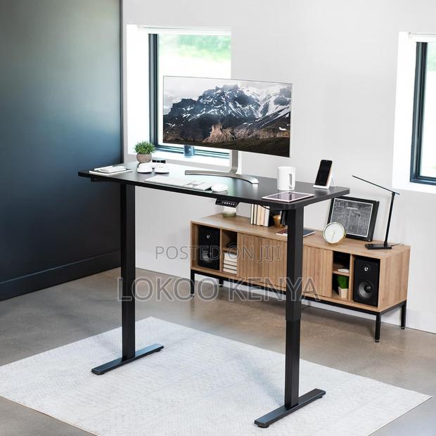 Office Desk: Black Electrical Height Adjustment Desk