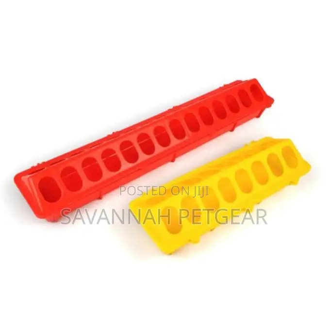 Poultry Feeder Chicken Feeding Trough Plastic Flip Top