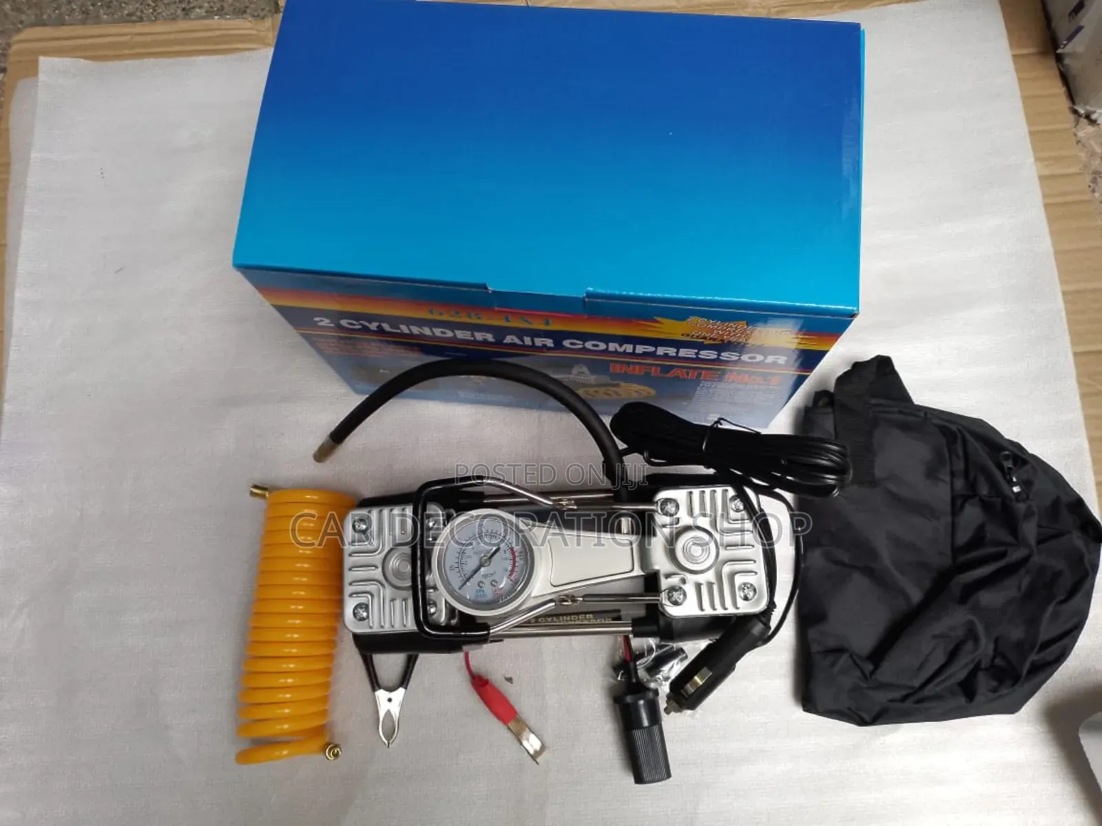 New Car Road Users Emergency Tire Inflator With 2 Cylinder