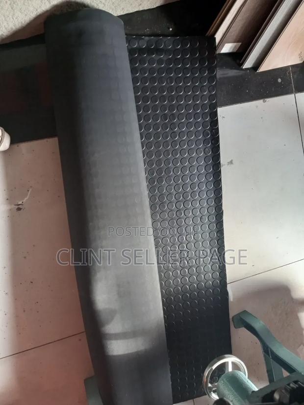 Rubber Black Coin Flooring - main view