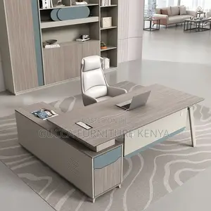Office Tables:Secure Boardroom Desk With Secured Cabinet