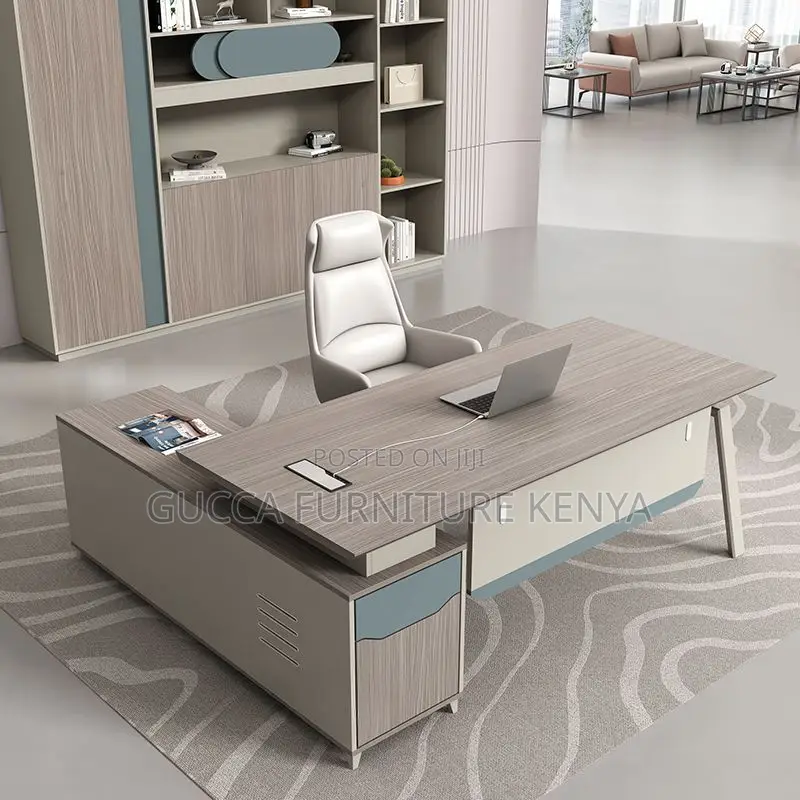 Office Tables:Secure Boardroom Desk With Secured Cabinet