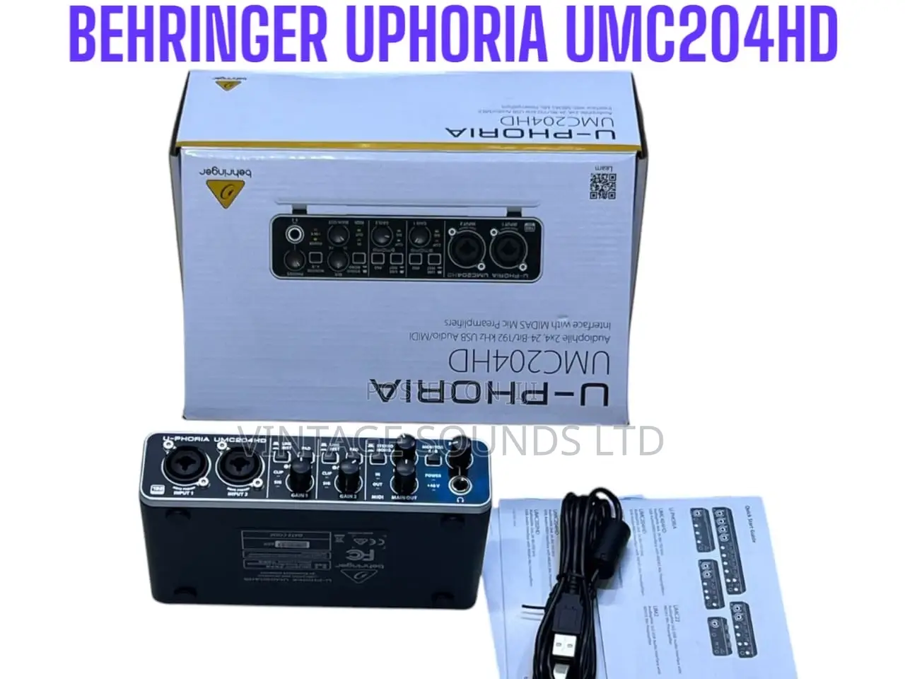 BEHRINGER UPHORIA UMC204HD Audio/Midi Interface for Studio