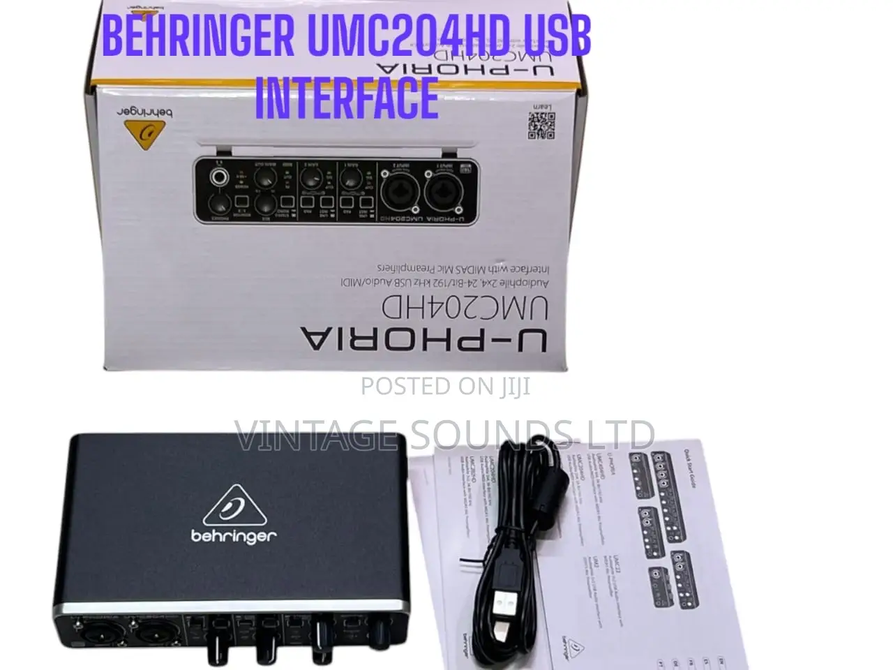 Behringer UMC204 HD U-Phoria USB Audio Interface With MIDAS