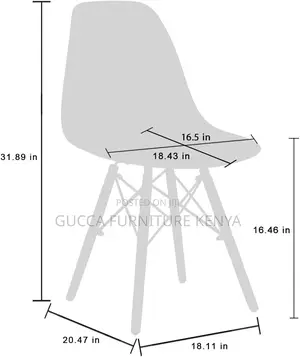 Home Chairs: Modern Mid-Century Plastic Kitchen Dining Chair