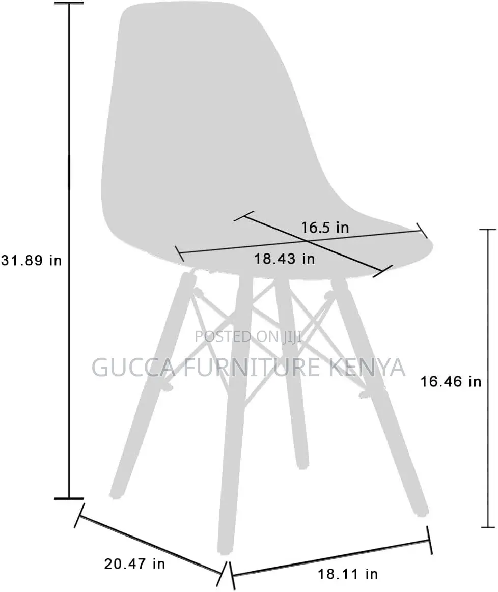 Home Chairs: Modern Mid-Century Plastic Kitchen Dining Chair