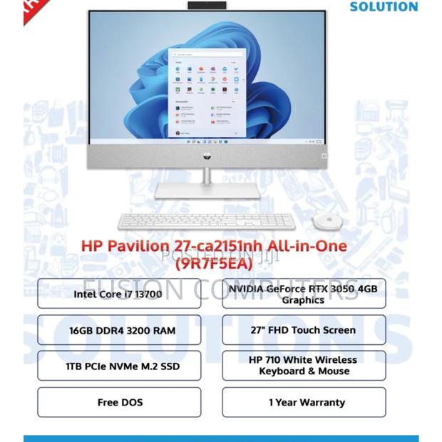 New Desktop Computer HP Pavilion 27 16GB Intel Core I7 SSD 1T - thumbnail 3