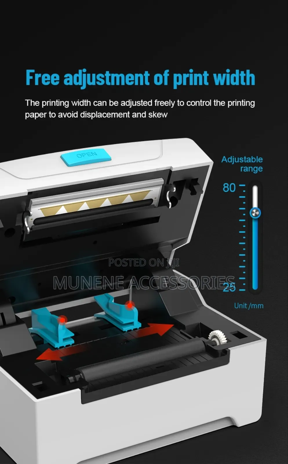 Label Thermal Sticker Bluetooth LAN Printer - 80MM MAX PAPER