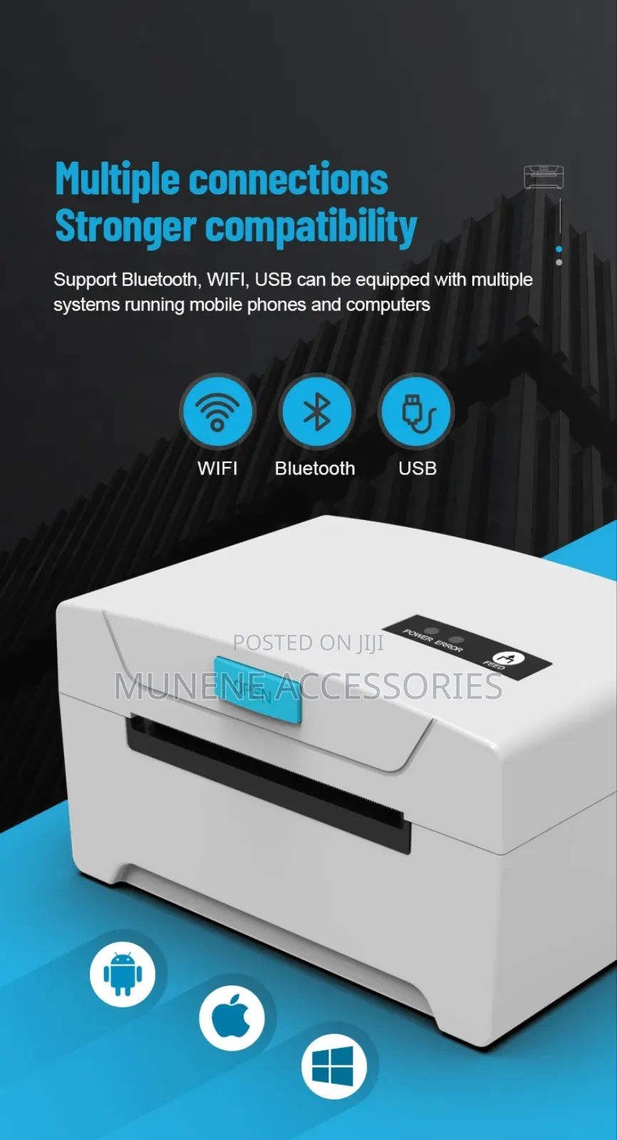 Label Thermal Sticker Bluetooth LAN Printer - 80MM MAX PAPER