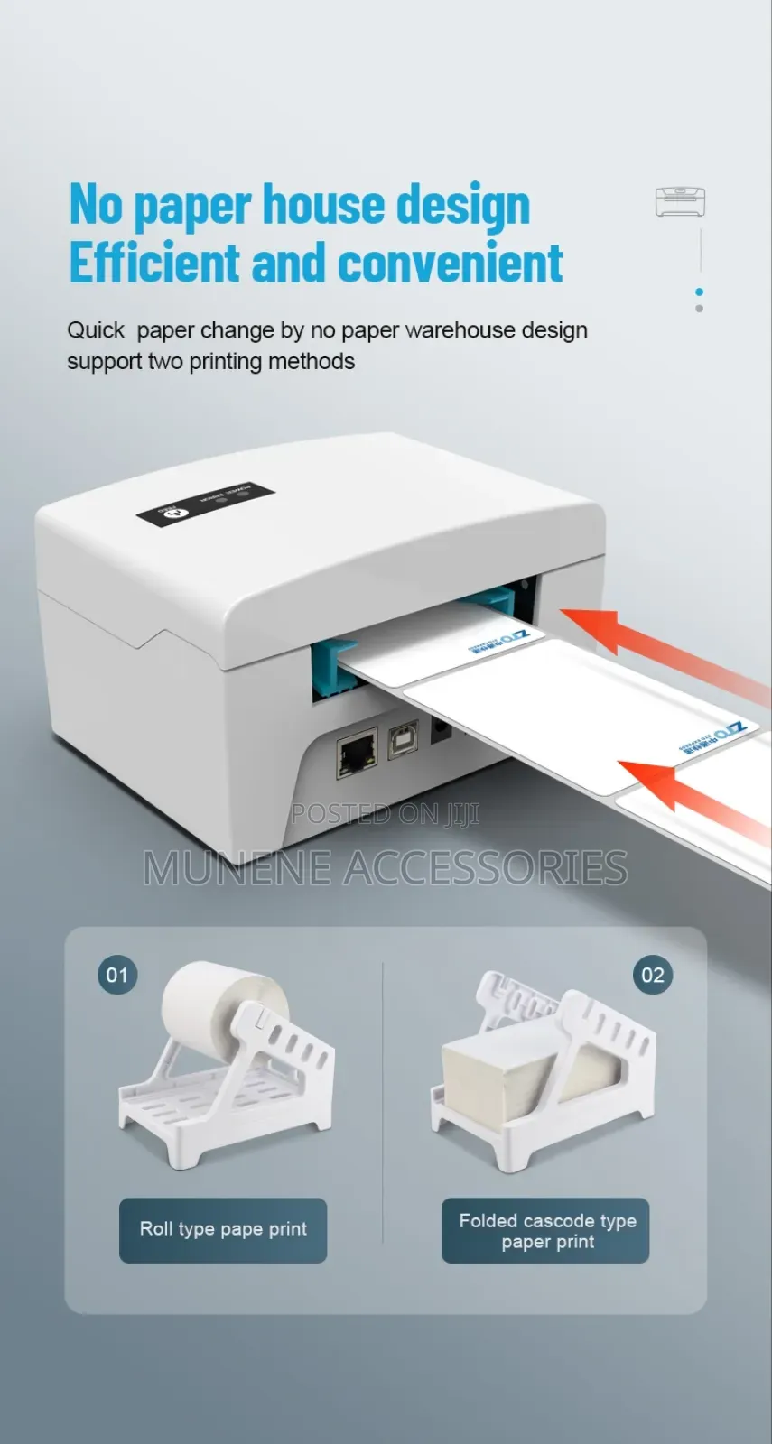 Label Thermal Sticker Bluetooth LAN Printer - 80MM MAX PAPER