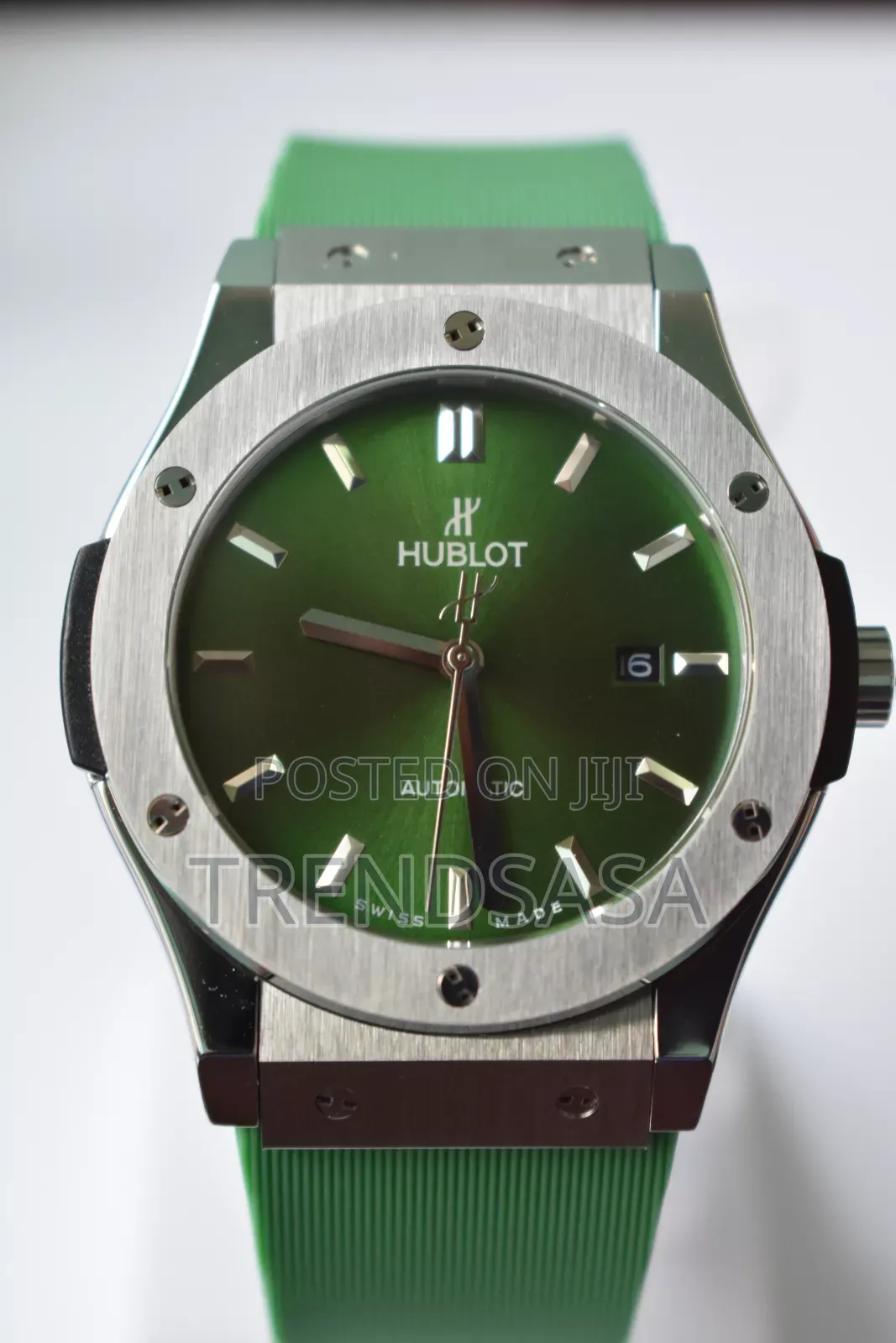 Hublot Classic Fusion Green Dial and Rubber Straps