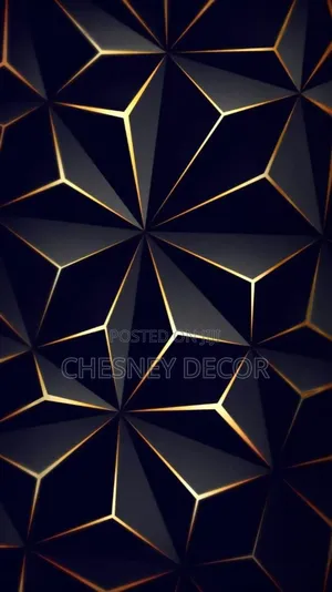 Modern Wallpaper With Golden Lines