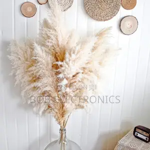 1.4m Long Natural Fluffy Pampas Grass