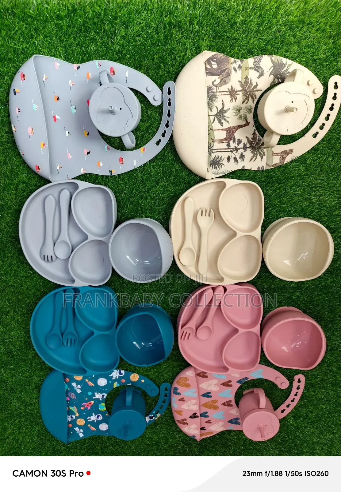 6pcs Silicone Baby Feeding Set - Different Colours
