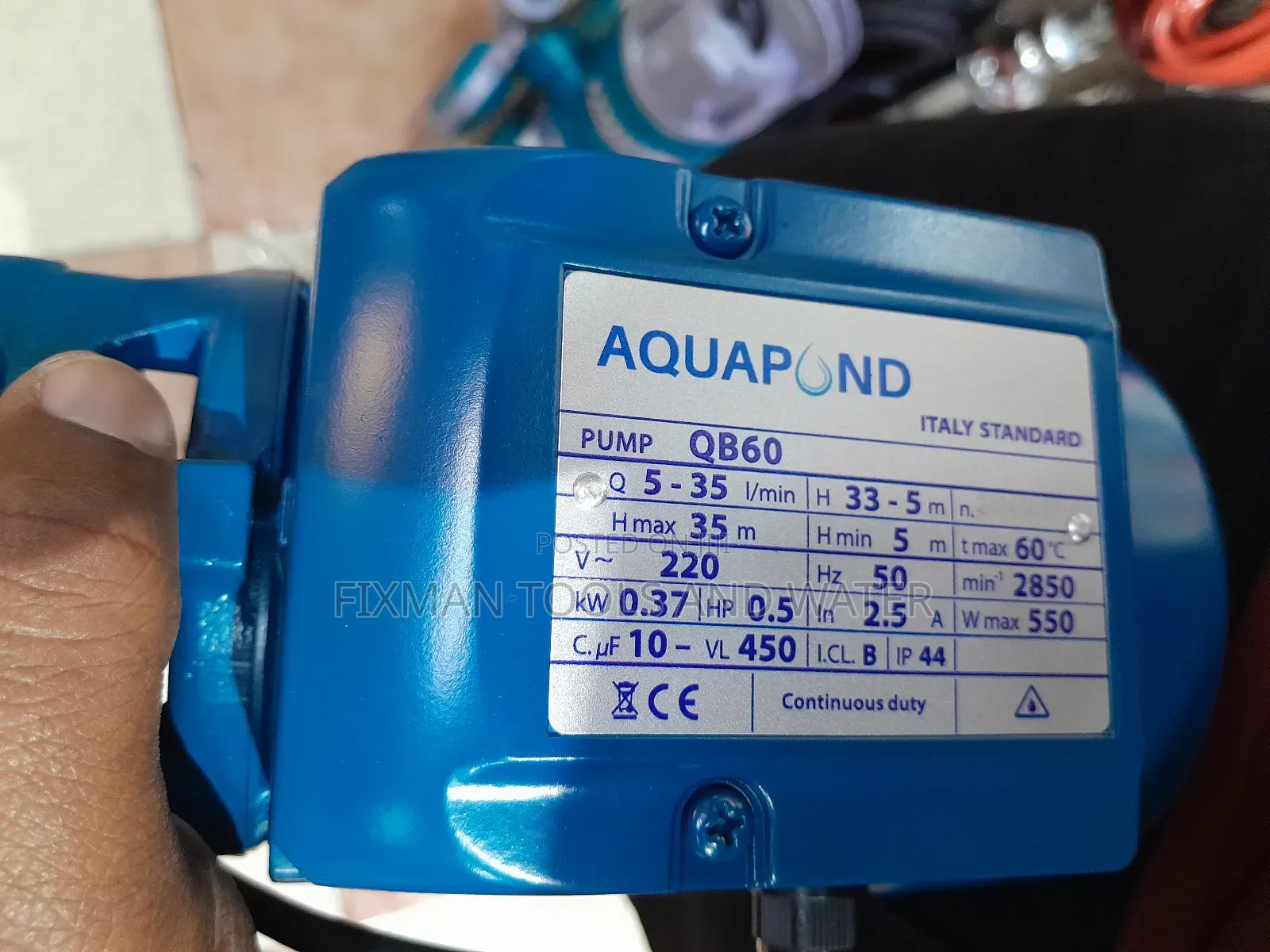 Powerful Italy Aquapond Water Pump 0.5 HP