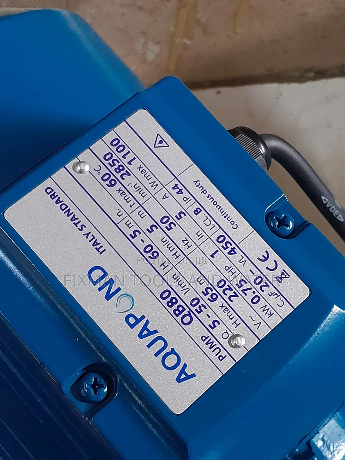 Copper Coiled Aquapond Water Pump 1 Hp Italy 65m Head
