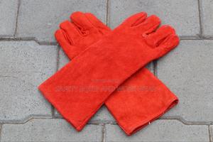 Long Cuff Leather Gloves - thumbnail 2
