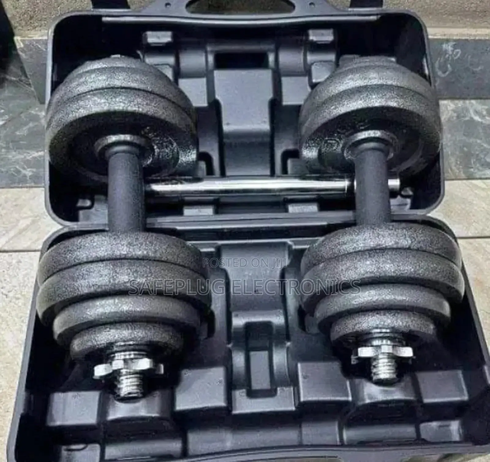 Fitness 20kg Adjustable Dumbell to Barbell Weight Set