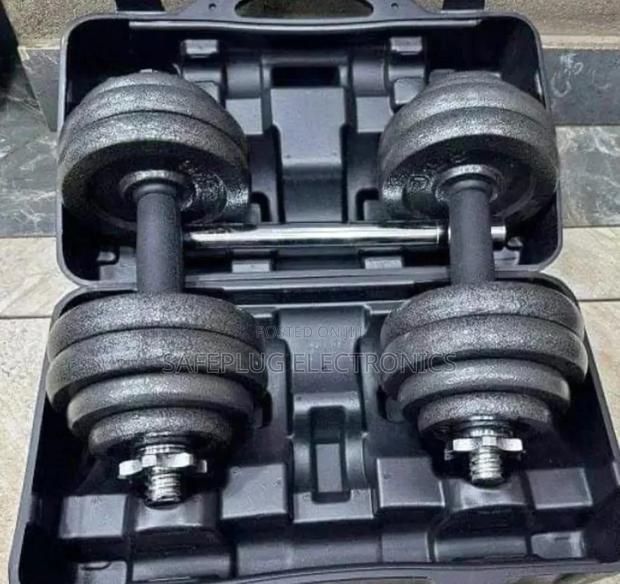 Fitness 20kg Adjustable Dumbell to Barbell Weight Set
