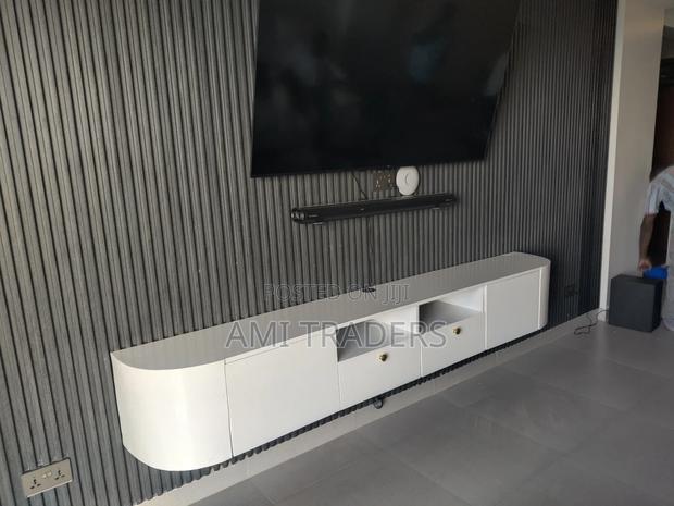 8ft Luxury White Floating Tv Stand