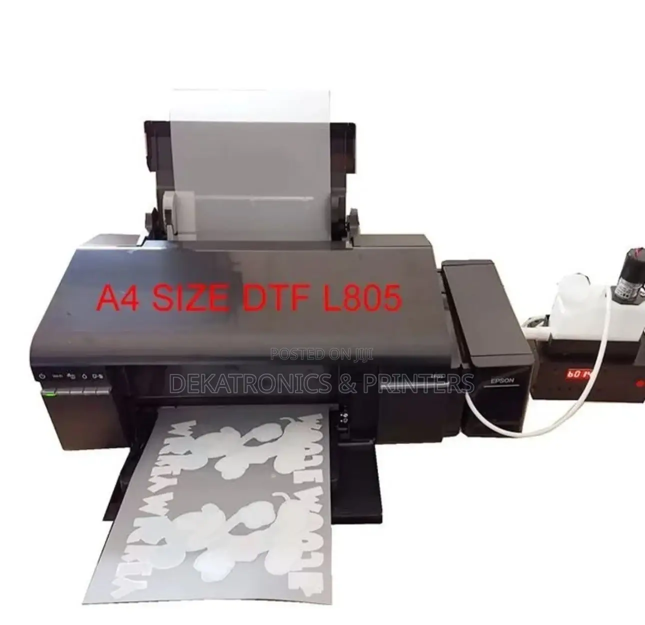 A4 Size Epson L805 Converted to DTF No Cut Printer