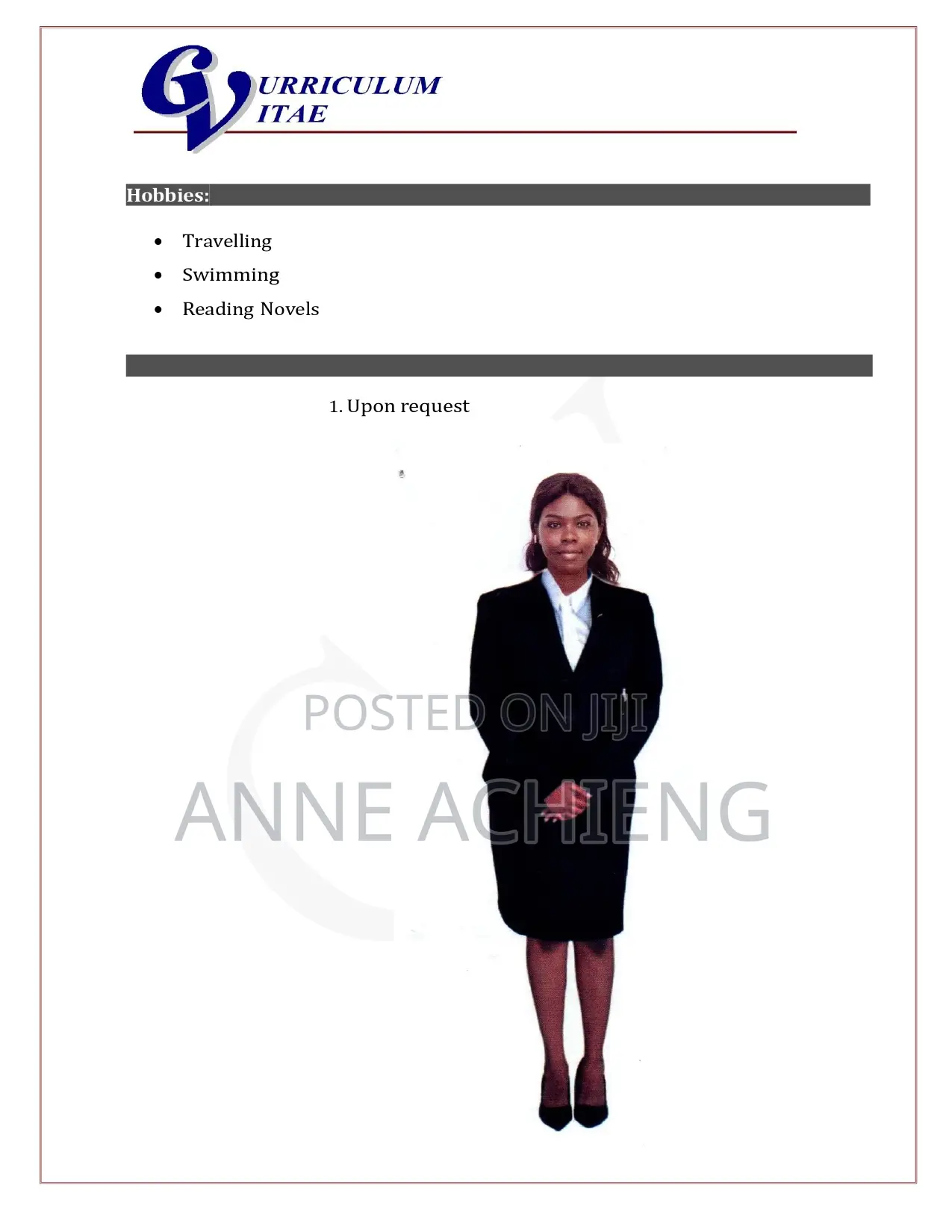 Travel Tourism CV