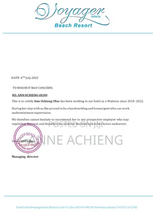 Travel Tourism CV