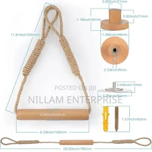 Hemp Rope With Bamboo Tissue Holder