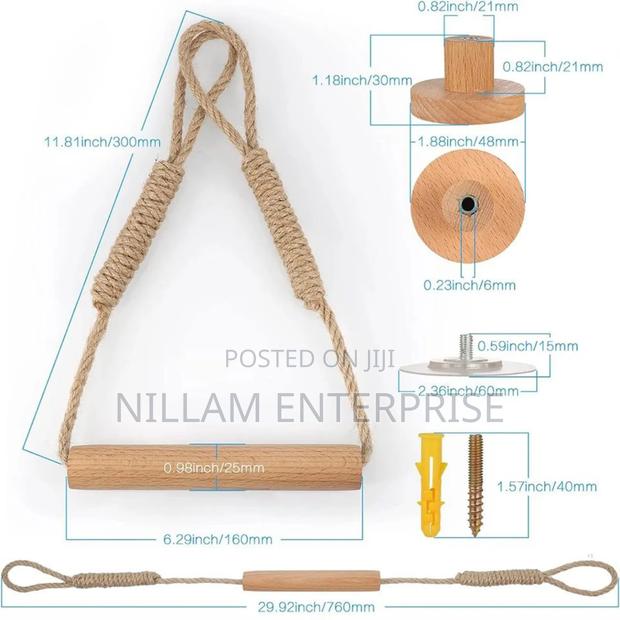 Hemp Rope With Bamboo Tissue Holder - thumbnail 4