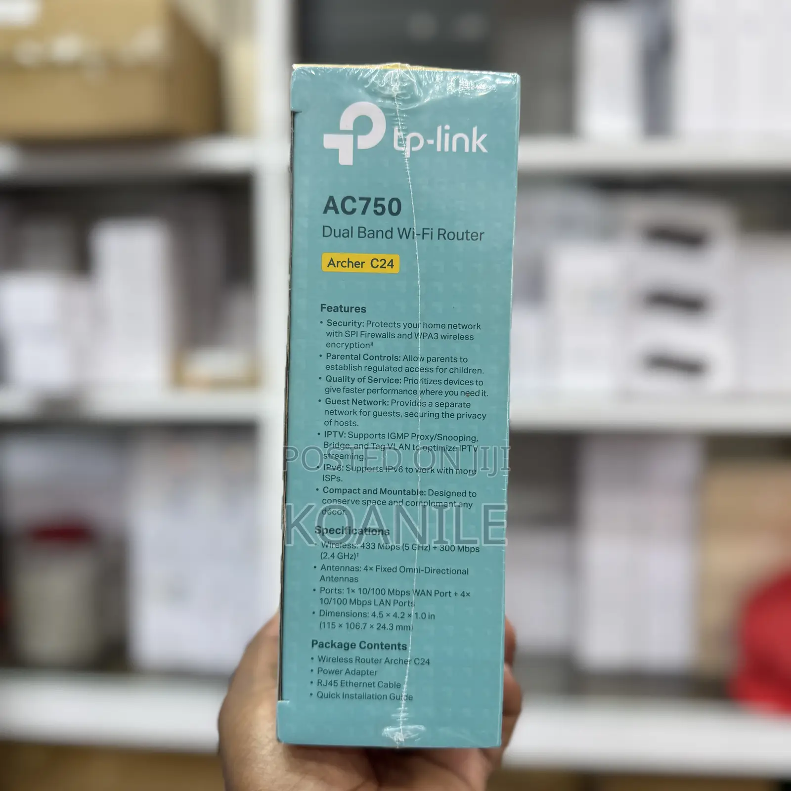 TP Link AC750 Dual Band Wi-Fi Router Archer C24