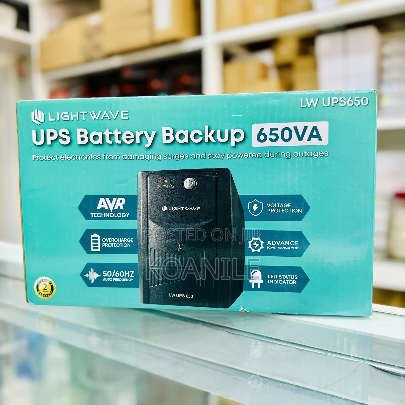 Lightwave UPS Battery Backup 650va