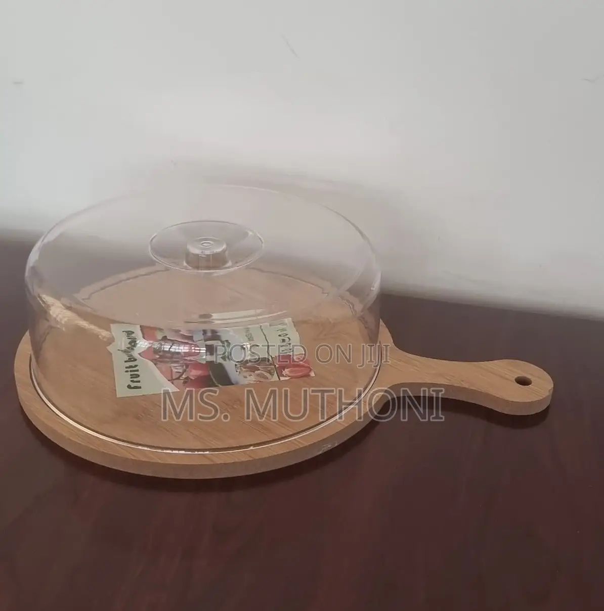 *30cm Bamboo Tray /Cake Cover With Handle