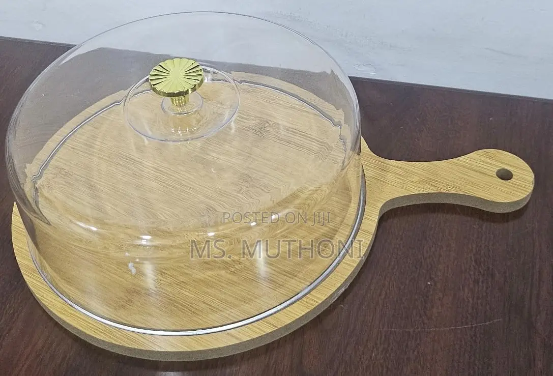 *30cm Bamboo Tray /Cake Cover With Handle