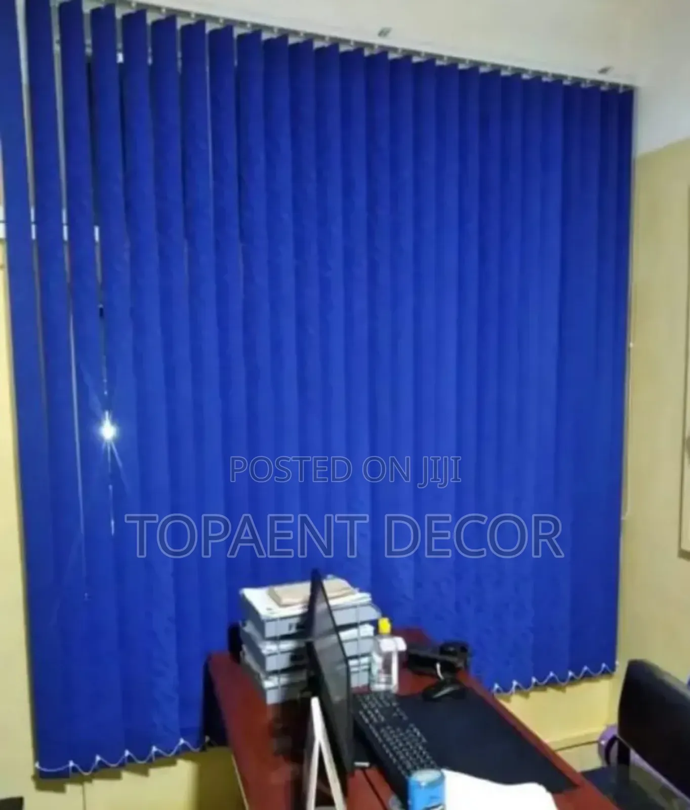Nevy Blue Staffroom Window Curtain Blinds