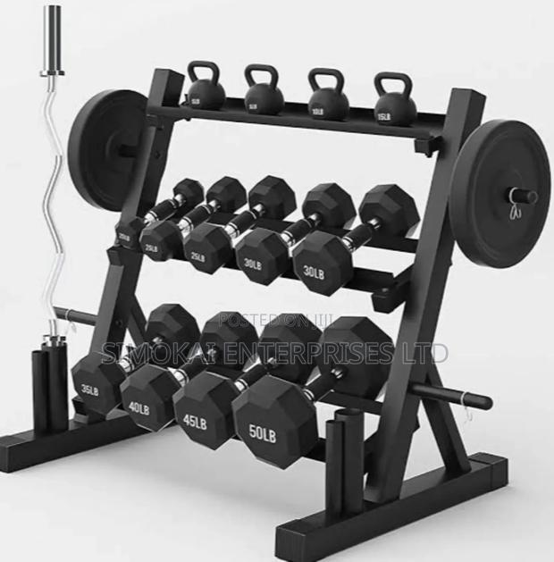 New Dumbbells Rack & Barbell Stand