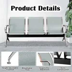 Benches:3-Link Airport Reception Guest Waiting Bench