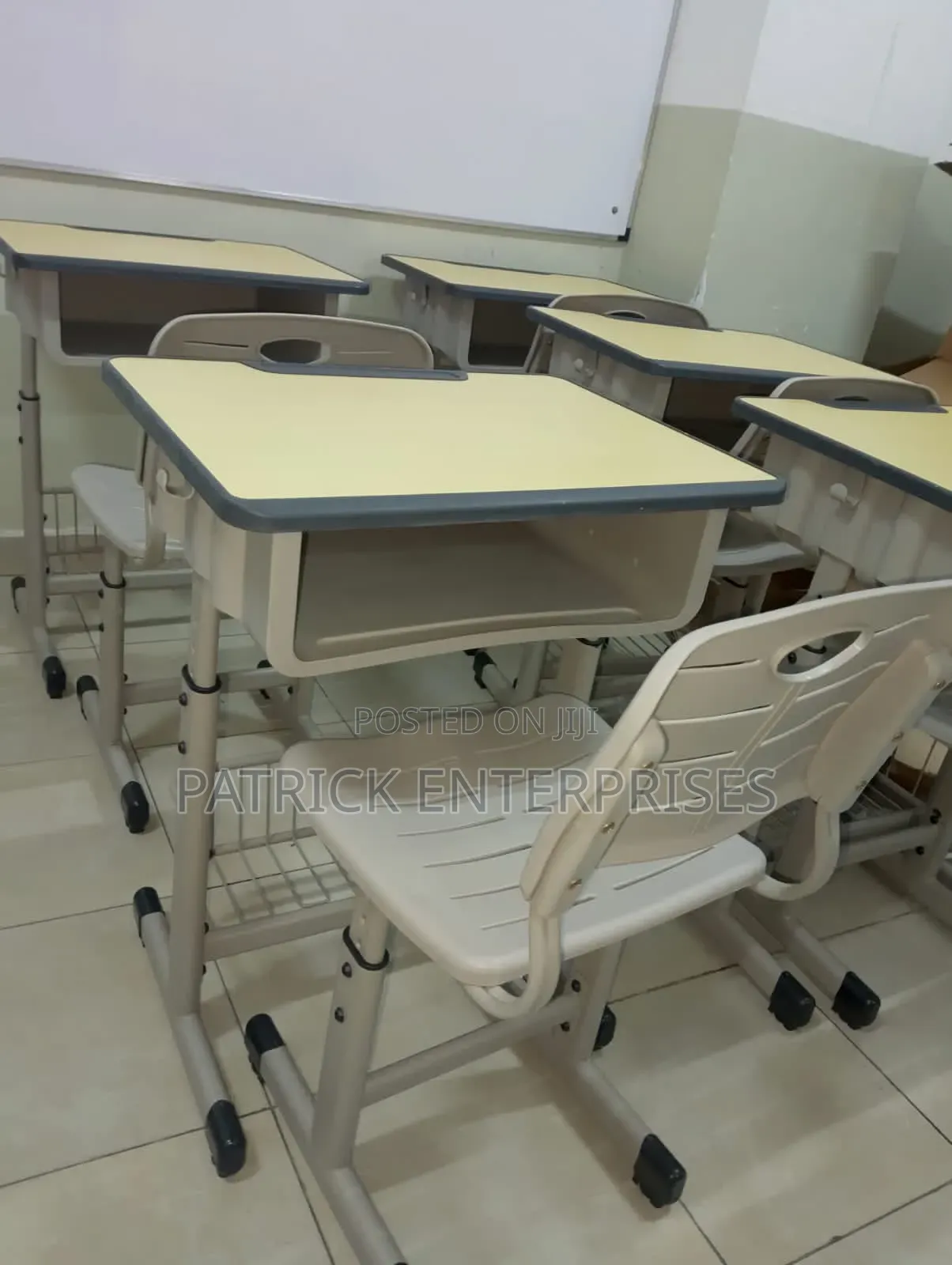 Imported Modern School Study Adjustable Desk And Chair