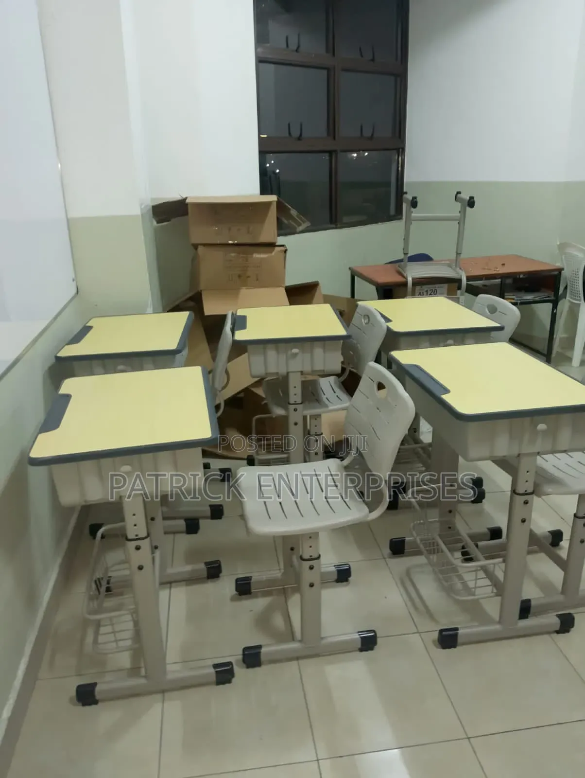 Imported Modern School Study Adjustable Desk And Chair