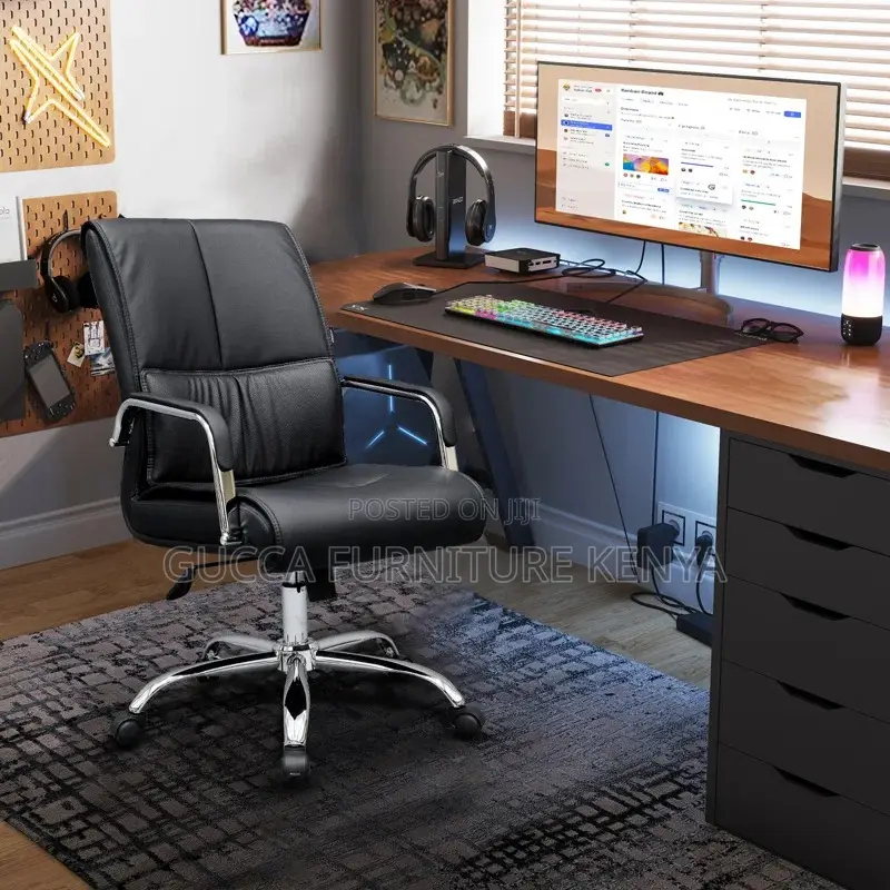 Office Chairs:Premium Leather Comfort Executive Office Chair