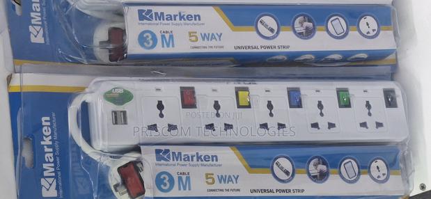 2500W Power Extension For TV Computers Fridge 3M 5way Marken - thumbnail 6