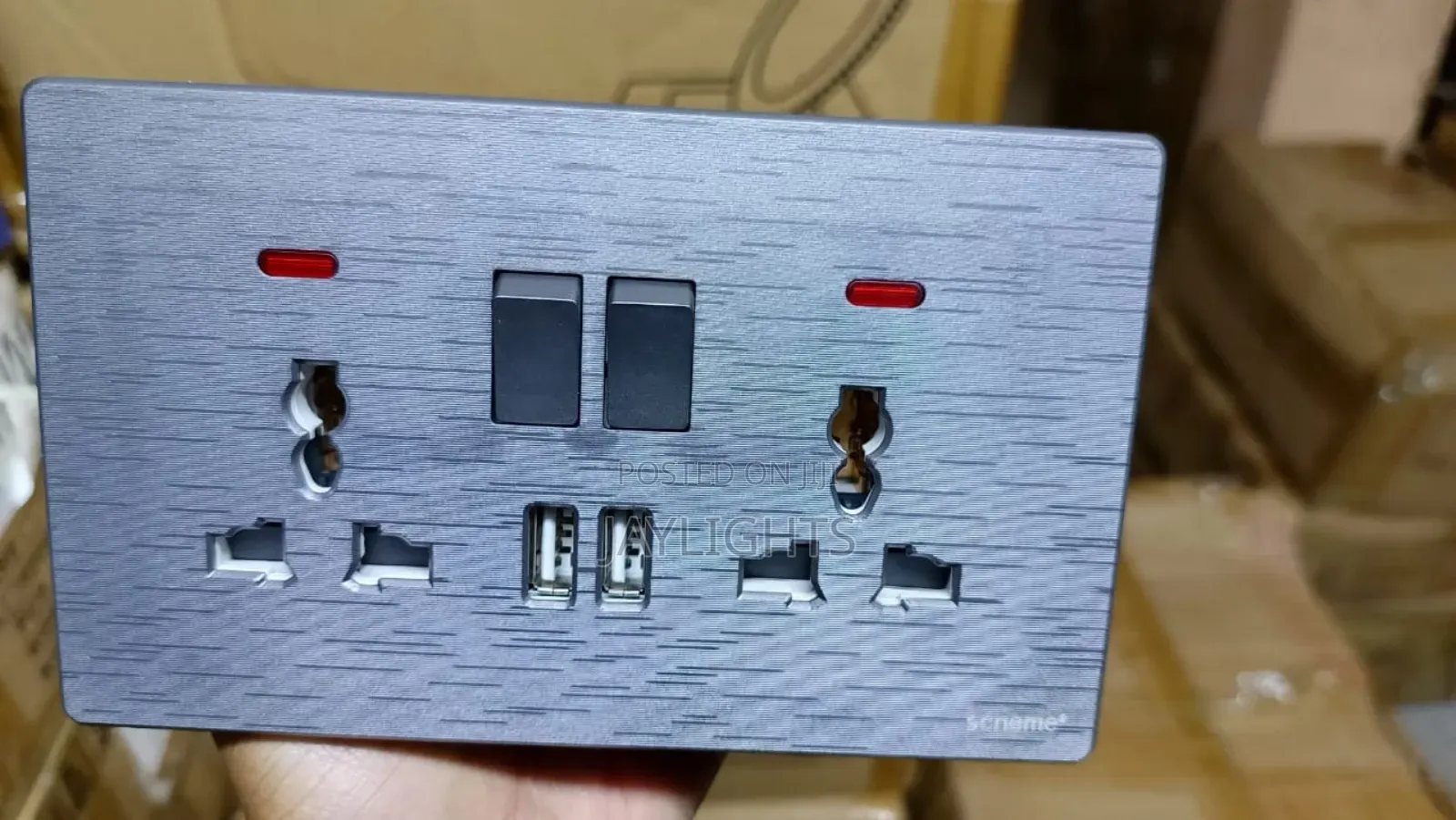 13amp USB Socket Grey Wall Socket With Usb
