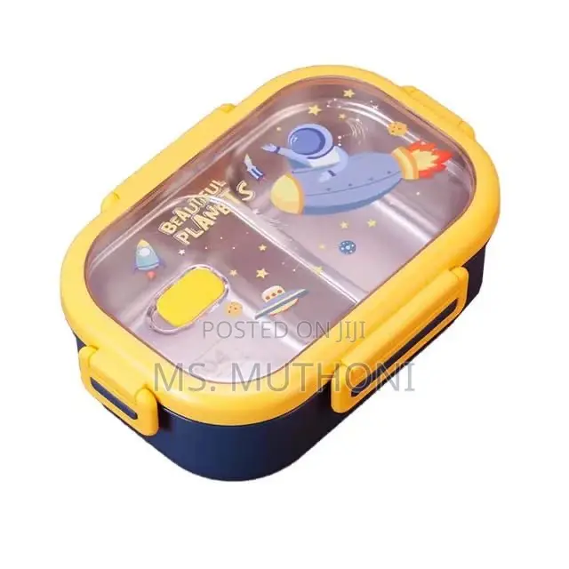 1000 Ml Multicolor Bento Lunch Box With 2 Compartmen