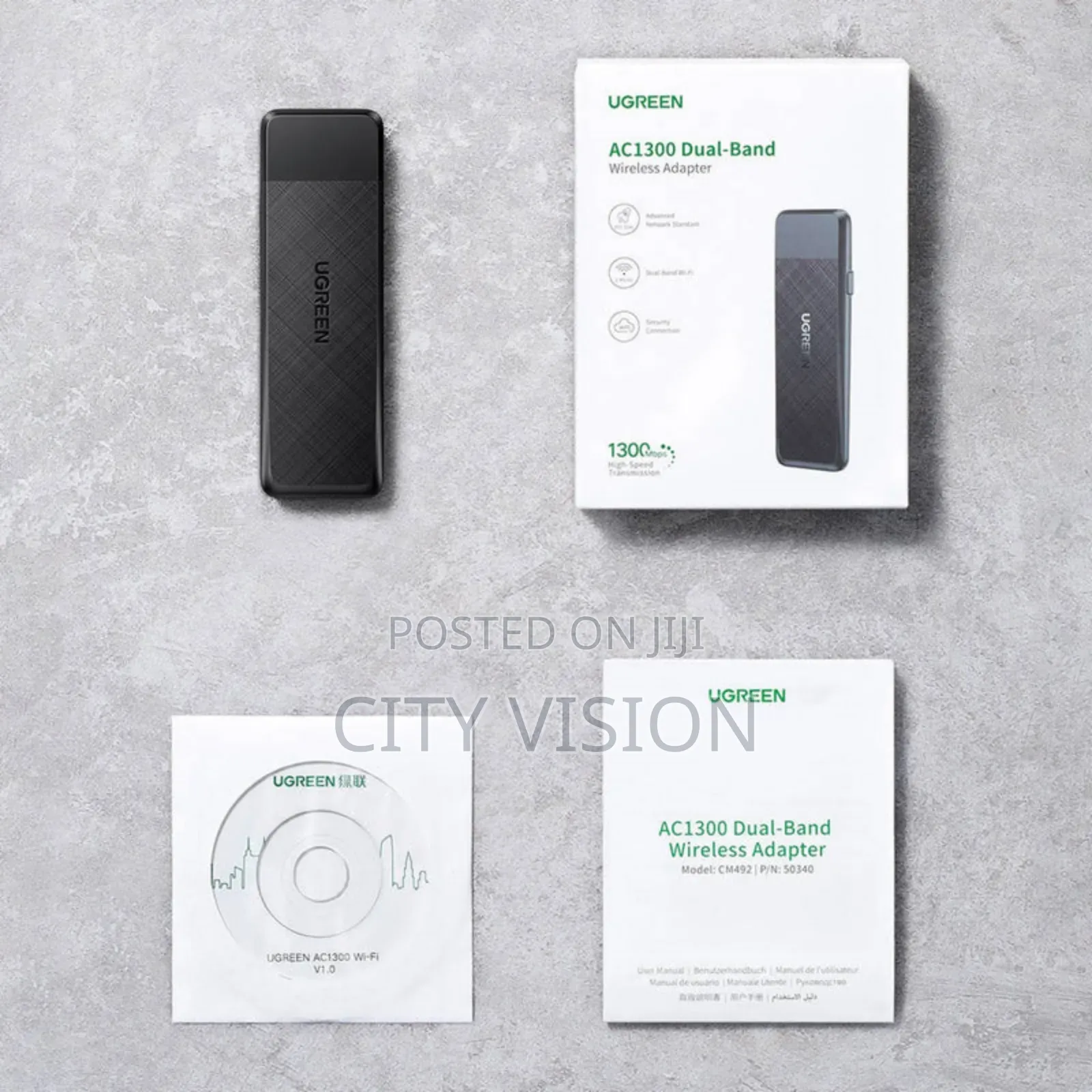 Ugreen Ac1300 Dual Band Wireless Usb Adapter Cm492