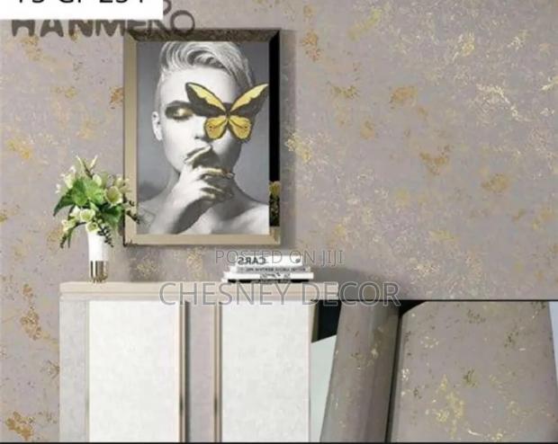 Gold Effect Wallpaper Beige - main view