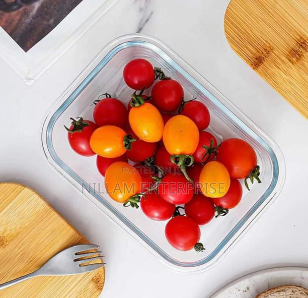 3pcs Glass Bowl Storage Containers With Bamboo Lid - thumbnail 4
